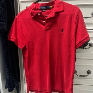 Ralph Lauren Red Polo Shirt Classic Design